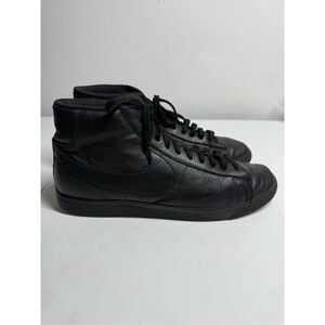 Nike Blazer Mid Mens Leather Shoes Size 15 Black Sneakers 429988-007 *See Notes